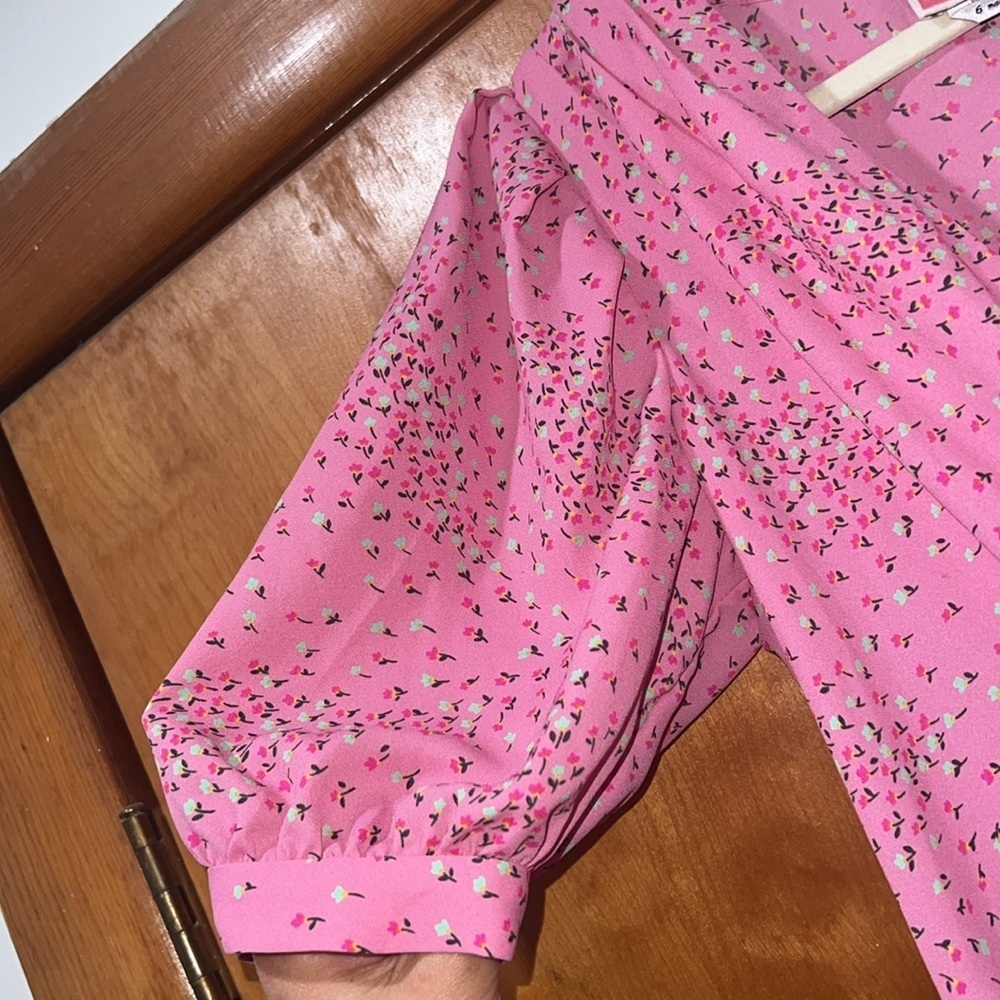 Kate Spade Meadow Floral Wrap Dress Pink Size 6 NWOT - Picture 9 of 13